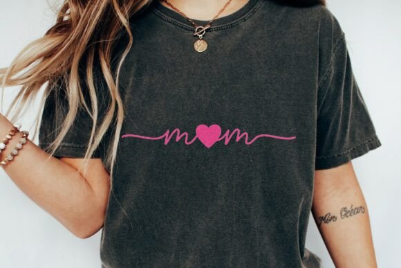 Download Mom Love Heart Script Design Png - Heart Collection