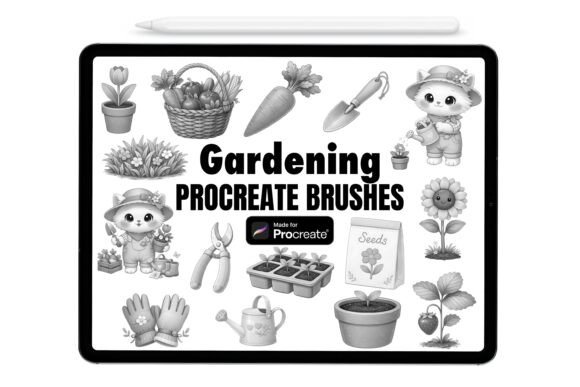 Download Cute Gardening Procreate Brushes - Cute Collection