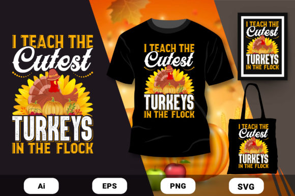 Download Cutest Turkeys T-shirt Design Vector - Cute Collection