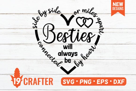 Download Besties Always Be Connected by Heart Svg - Heart Collection