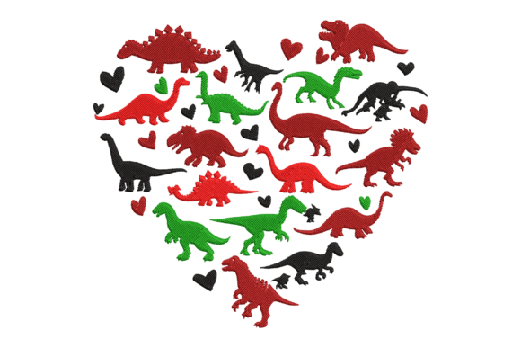 Download Dinosaur Love Heart T-Rex - Heart Collection